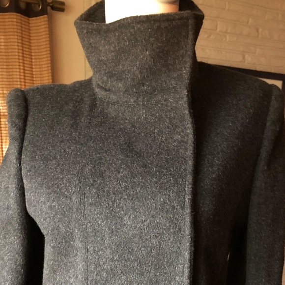 Thomas Wylde is grey cashmere wool snap up coat S - Picture 3 of 8